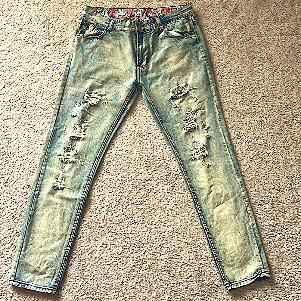 Men’s Ripped Distressed Jeans For Men’s Slim Fit, Fashion Jeans Fit Pants.